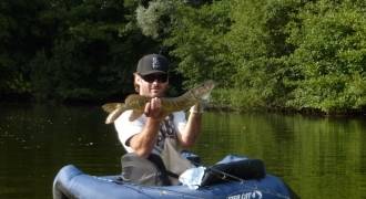 Float-tube fishing in the Marne Valley