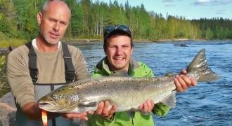River fishing in Sweden