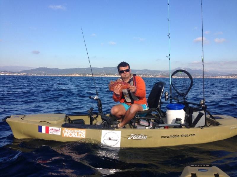 Kayak fishing in Provence between Marseille and Lavandou