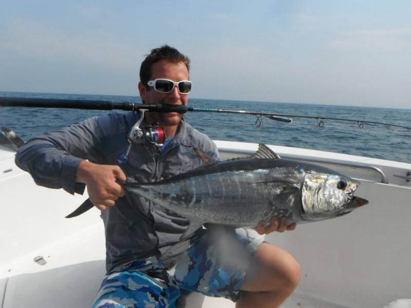 Bluefin tuna fishing in Atlantic with lure