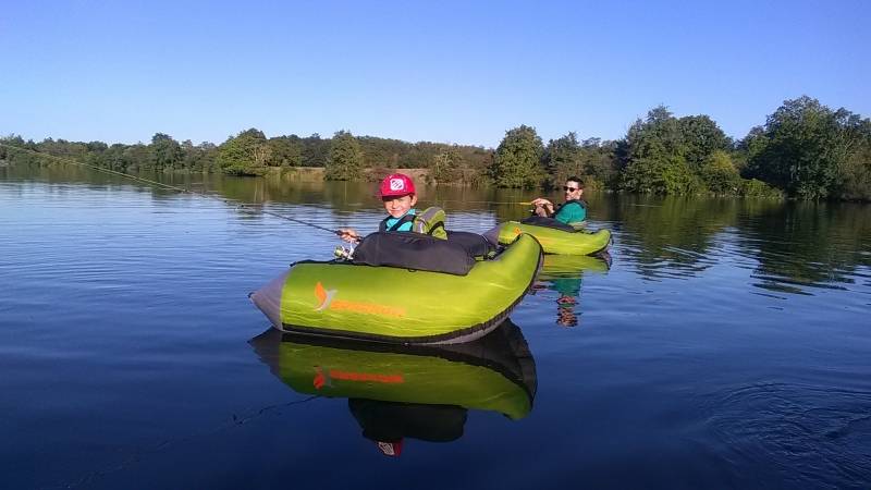 Float-tube fishing on the Loire