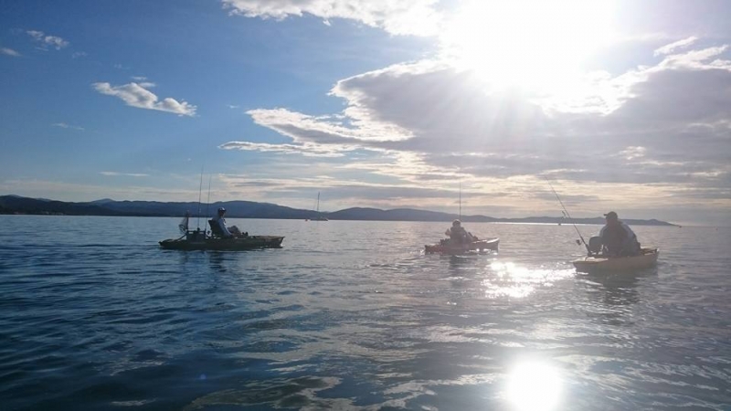 Journée de pêche en mer en kayak